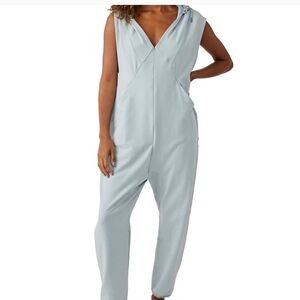 Free People Smoke Blue Jumpsuit